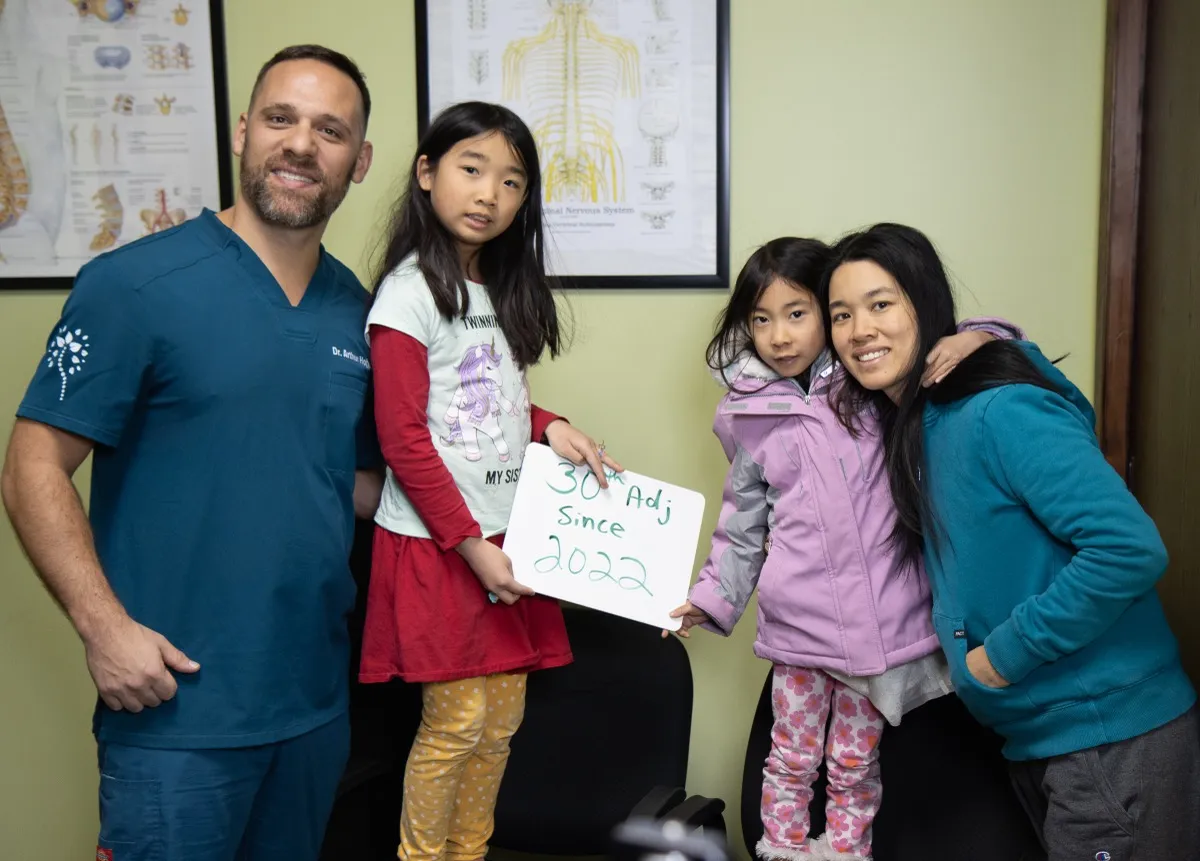 Real patient at The Glen Chiropractic & Acupuncture in Minnetonka, MN, celebrating a care milestone: 30th Adjustment Since 2022