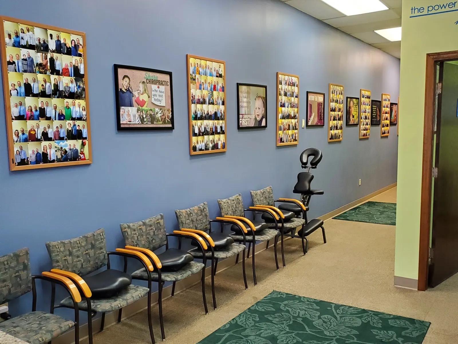 Quiet waiting area where headache patients check in at The Glen Chiropractic & Acupuncture in Minnetonka, MN